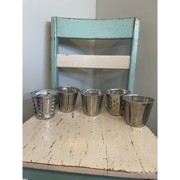 Townecraft Chef's Ware Manual Food Processor 4 Cones Vintage Suction Base - Picture 7 of 10